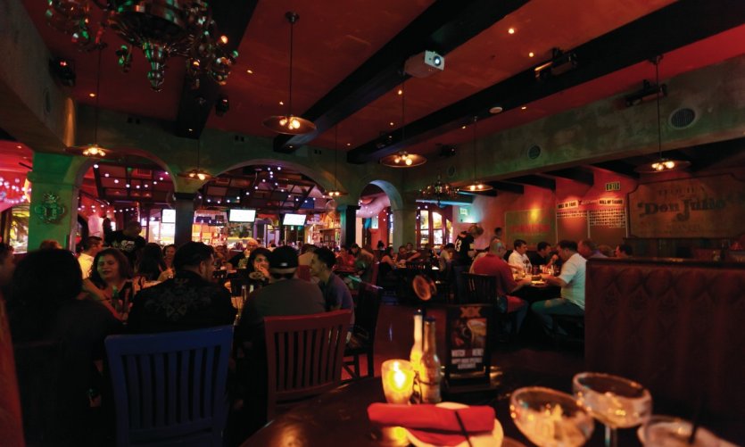 Le restaurant Diablo's de nuit. Le restaurant Diablo's de nuit.