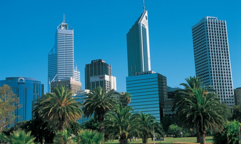 <p>Palm trees in the middle of the buildings.</p> <p>Palm trees in the middle of the buildings.</p>