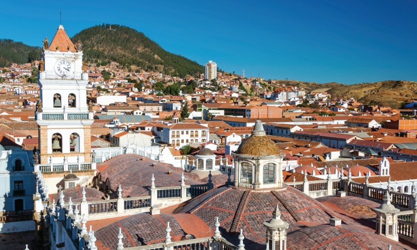 Vue de Sucre depuis le convent San Felipe, Sucre. Vue de Sucre depuis le convent San Felipe, Sucre.