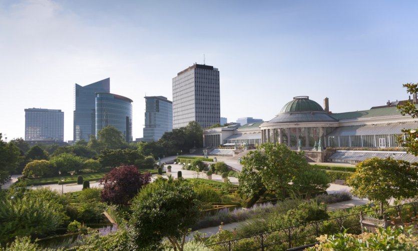 Vue sur le Quartier européen de puis le Jardin botanique. Vue sur le Quartier européen de puis le Jardin botanique.