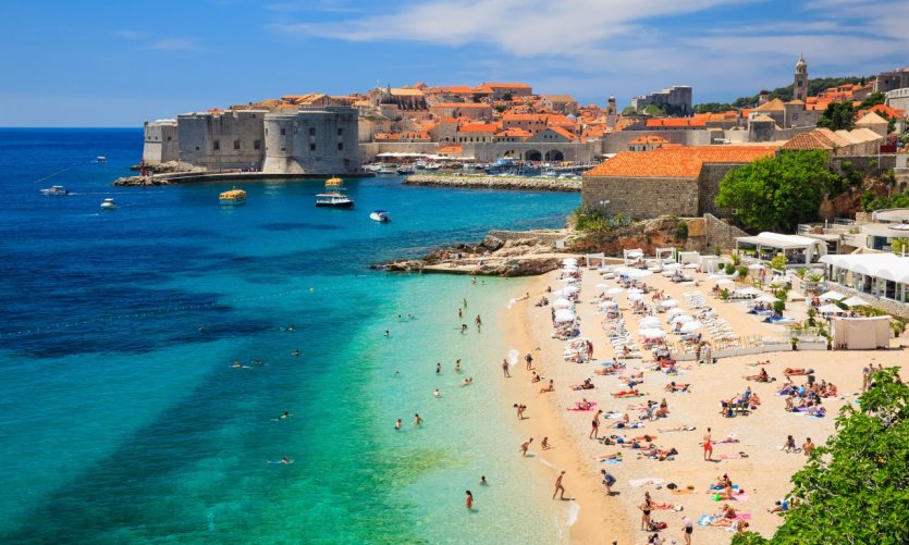 Vue panoramique de la vieille ville de Dubrovnik. Vue panoramique de la vieille ville de Dubrovnik.