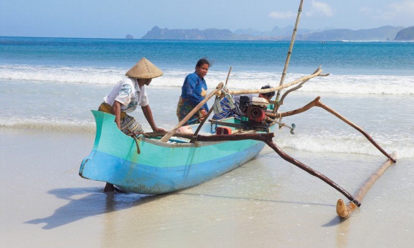 Pirogue sur la plage de Kuta. Pirogue sur la plage de Kuta.