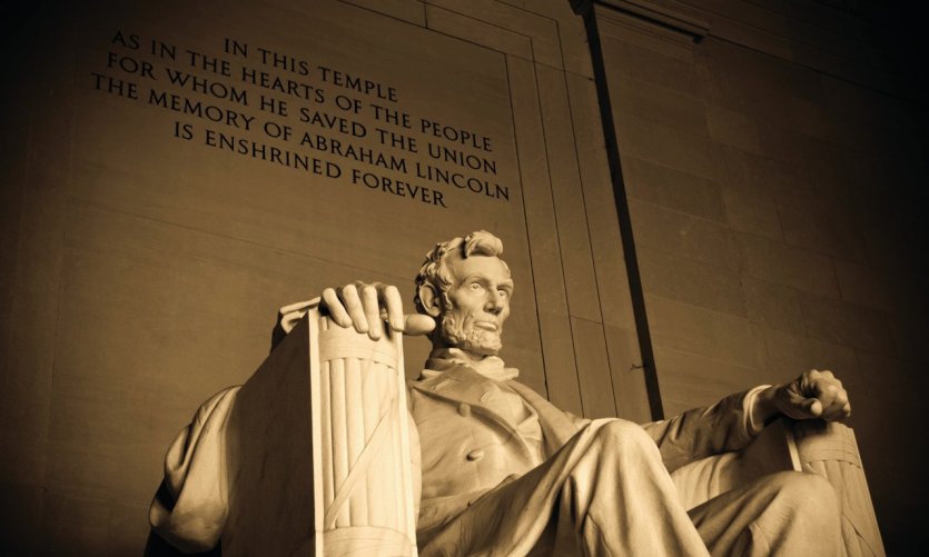 Statue du Mémorial Lincoln à Washington. Statue du Mémorial Lincoln à Washington.