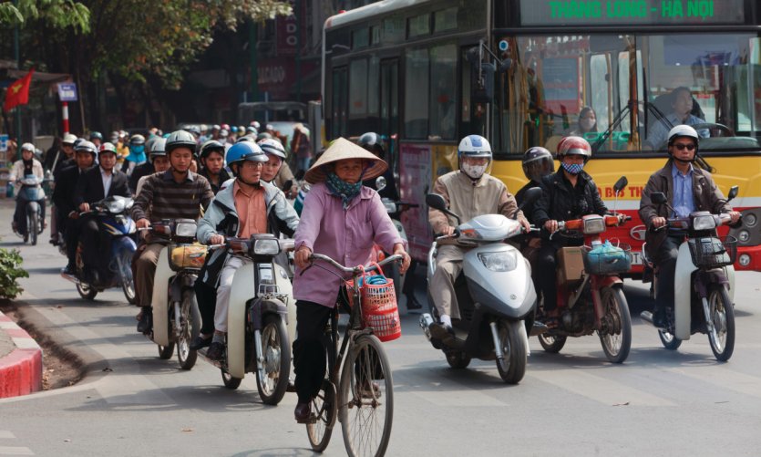 Circulación en Hanoi. Circulación en Hanoi.