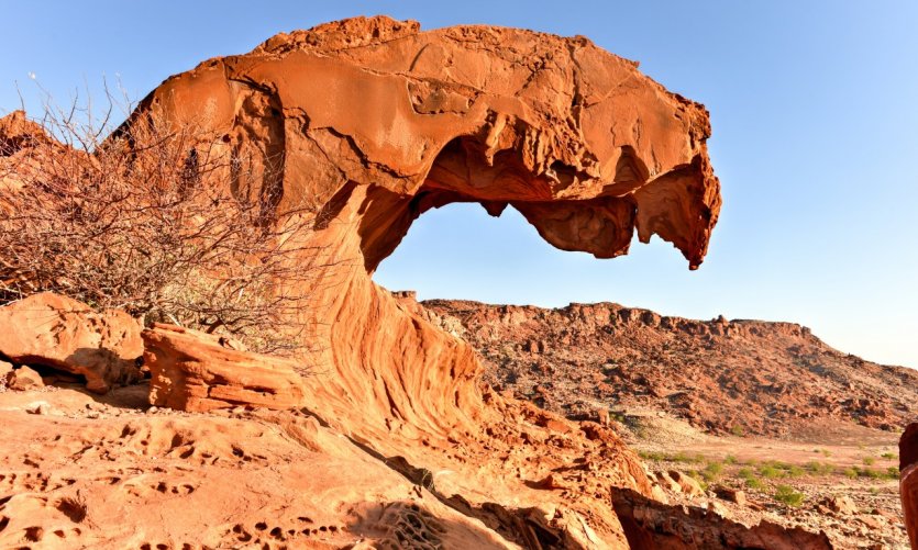 The lion's mouth rock à Twyfelfontein. The lion's mouth rock à Twyfelfontein.