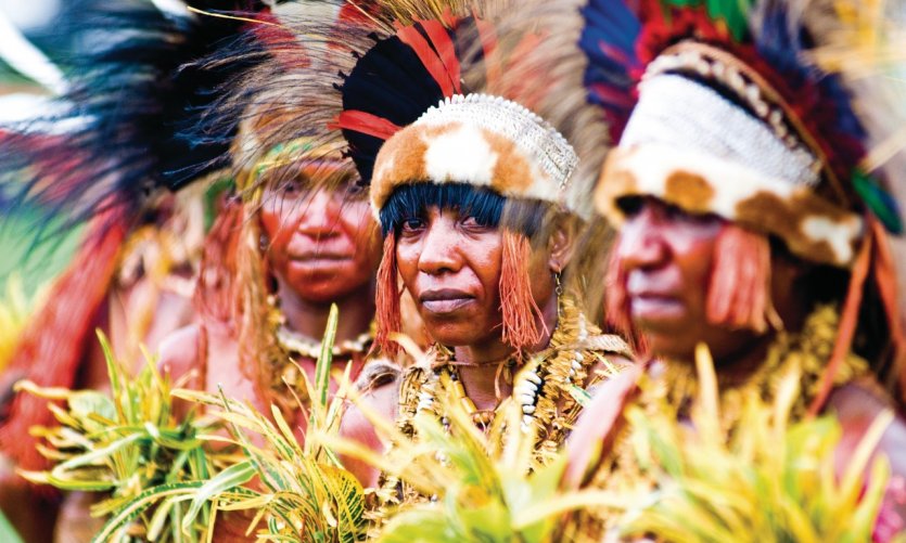 <p>Danseuses de la région de Goroka. Goroka Show.</p> <p>Danseuses de la région de Goroka. Goroka Show.</p>