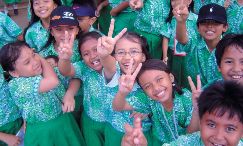 Portrait of schoolchildren in Jakarta. Portrait of schoolchildren in Jakarta.