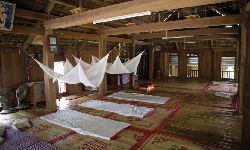 Mi Châu, intérieur d'une habitation. Mi Châu, intérieur d'une habitation.