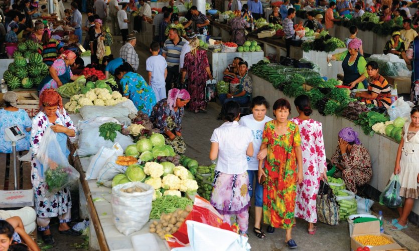 Bazar de Samarkand. Bazar de Samarkand.