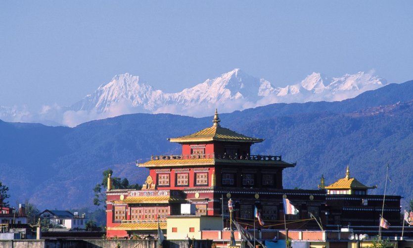 Monastère bouddhiste de Bodnath au pied de l'Himalaya. Monastère bouddhiste de Bodnath au pied de l'Himalaya.