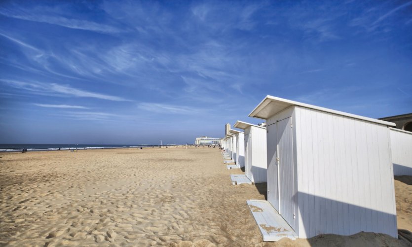 Cabanes de plage à Ostende. Cabanes de plage à Ostende.