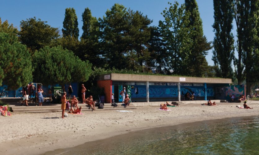 La plage de Vidy. La plage de Vidy.
