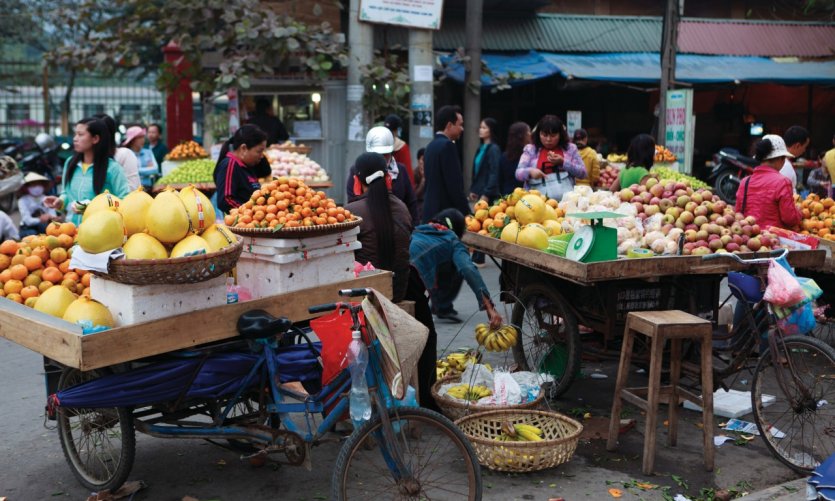 Marché au fruits de Lao Cai. Marché au fruits de Lao Cai.