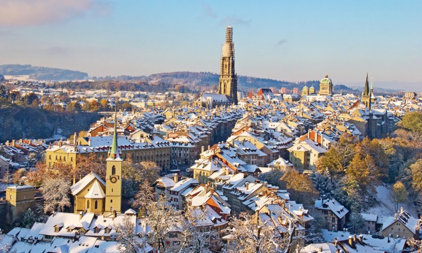 Berne sous la neige. Berne sous la neige.