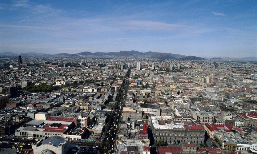 Panorama sur la ville de Mexico. Panorama sur la ville de Mexico.