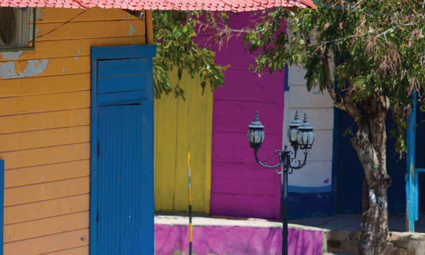 Façades colorées de San Juan Del Sur. Façades colorées de San Juan Del Sur.