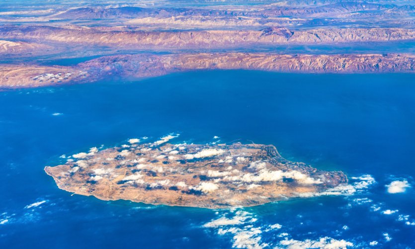Vue aérienne de l'île de Kish. Vue aérienne de l'île de Kish.