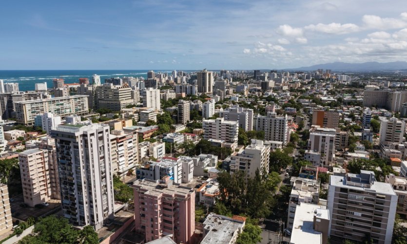Vue aérienne du centre de San Juan. Vue aérienne du centre de San Juan.