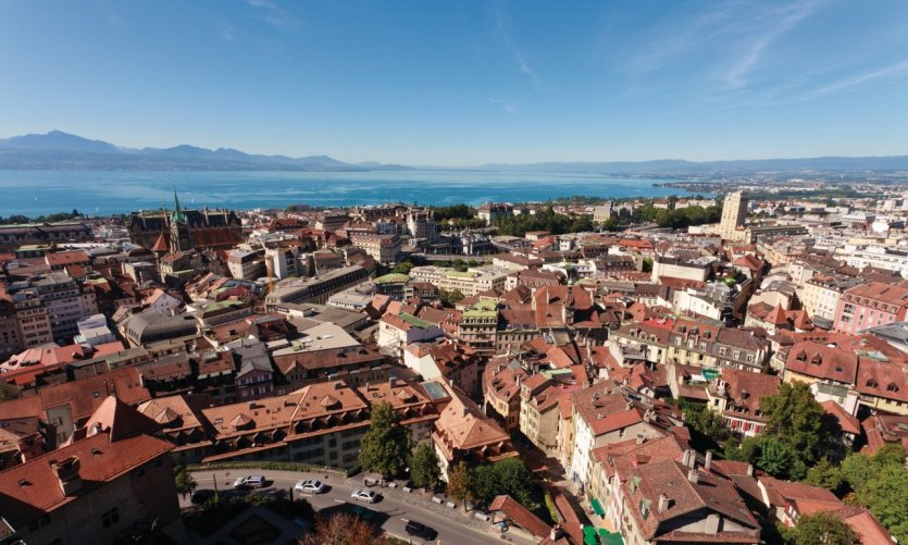 Vue de Lausanne. Vue de Lausanne.