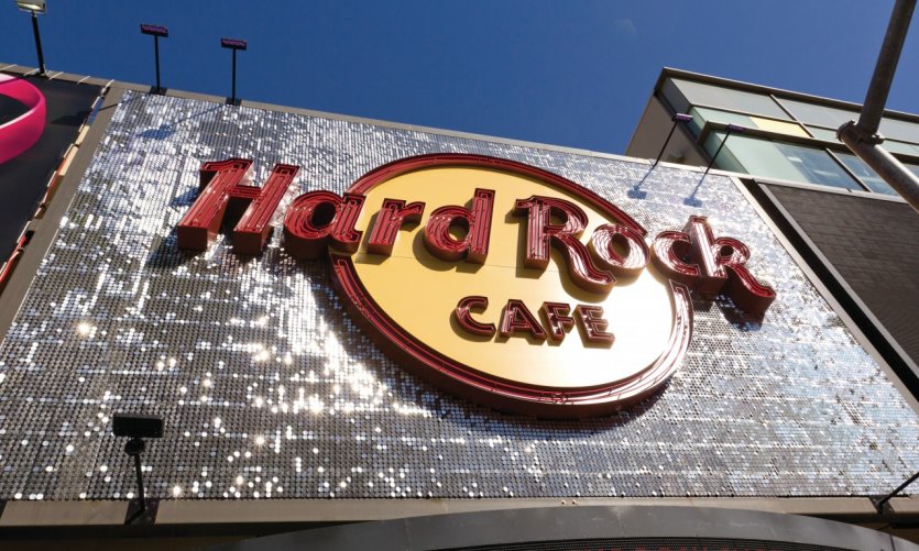 Hard Rock Cafe en Hollywood Boulevard. Hard Rock Cafe en Hollywood Boulevard.