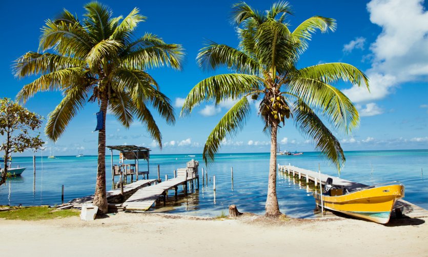 Paysage côtier de Caye Caulker. Paysage côtier de Caye Caulker.