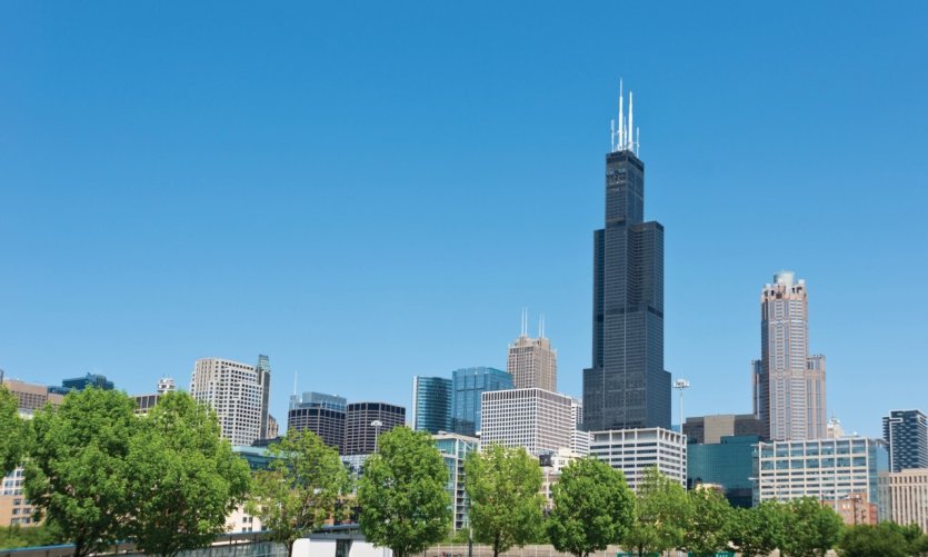 Chicago Downtown with Sears Tower Check out my Chicago Lightbox with more images : Chicago Downtown with Sears Tower Check out my Chicago Lightbox with more images :