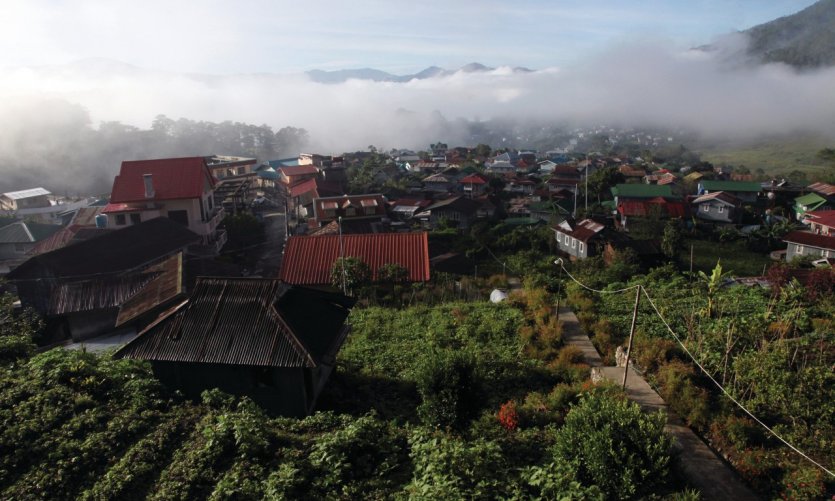 Le village de Sagada au petit matin. Le village de Sagada au petit matin.