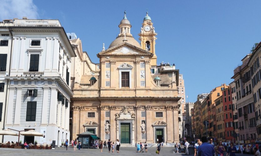 <p>L'église du Gesu de la Piazza Mateotti.</p> <p>L'église du Gesu de la Piazza Mateotti.</p>
