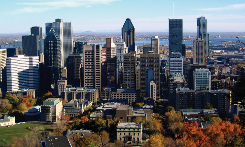 Vue du centre-ville de Montréal. Vue du centre-ville de Montréal.