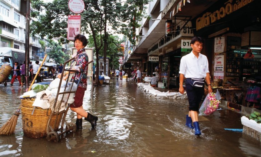 La mousson, Bangkok sous l'eau. La mousson, Bangkok sous l'eau.