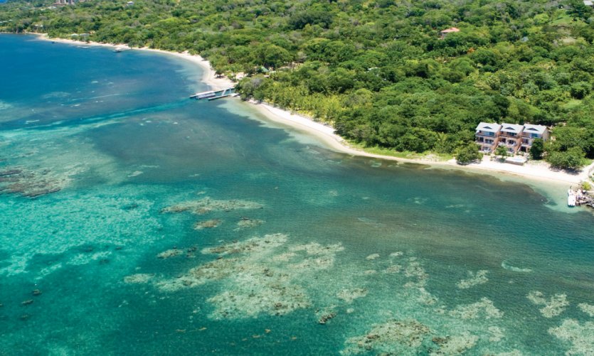 Survol de l'île de Roatan. Survol de l'île de Roatan.
