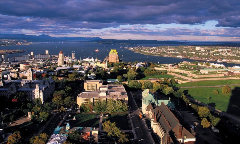 Vue panoramique du Vieux-Québec. Vue panoramique du Vieux-Québec.
