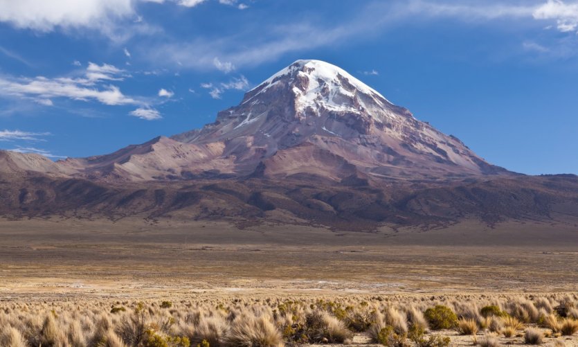 Les volcans Parinacota et Pomerape. Les volcans Parinacota et Pomerape.