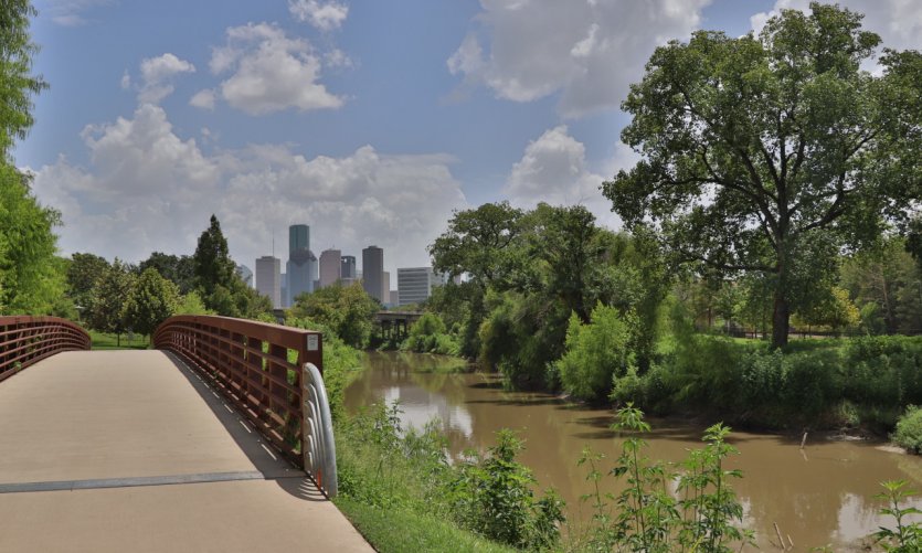 Houston entre verdure et buildings. Houston entre verdure et buildings.