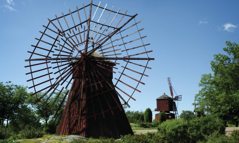 Moulins en bois d'Uusikaupunki. Moulins en bois d'Uusikaupunki.