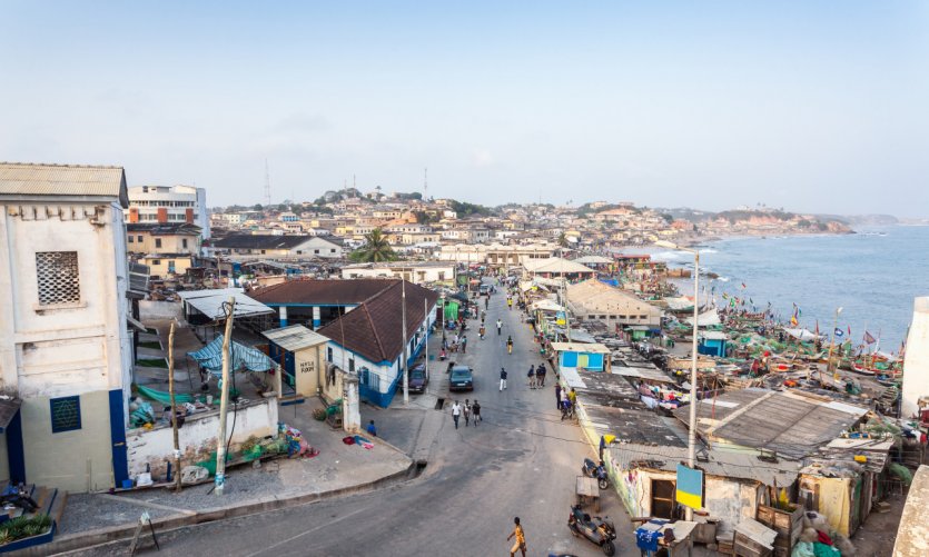 La ville de Cape Coast. La ville de Cape Coast.