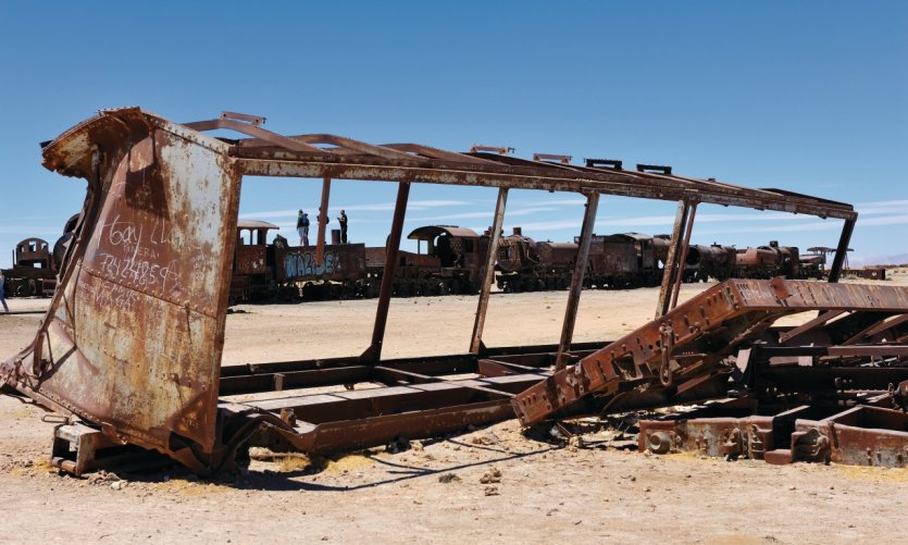 Cementerio ferroviario cerca de Uyuni. Cementerio ferroviario cerca de Uyuni.