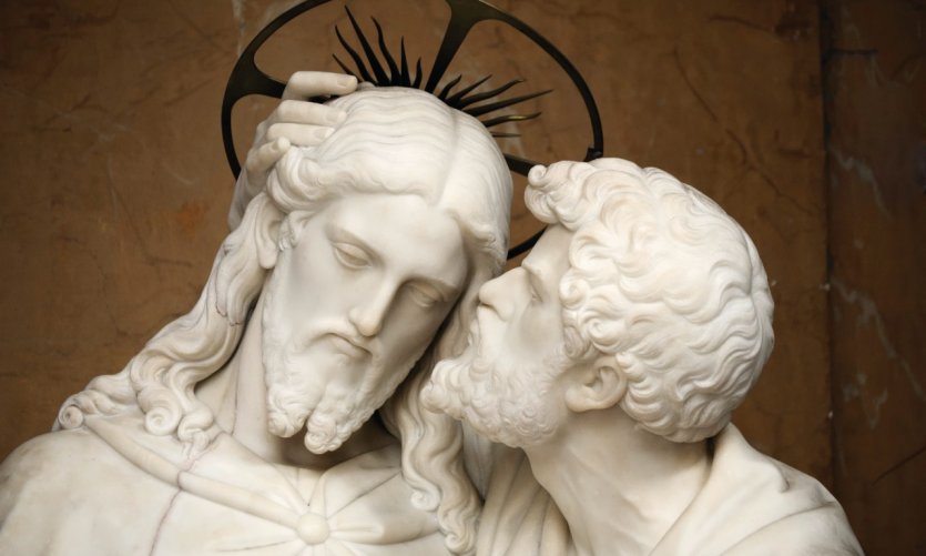 La statue de Judas embrassant Jesus Christ, par Ignazio Jacometti. La statue de Judas embrassant Jesus Christ, par Ignazio Jacometti.