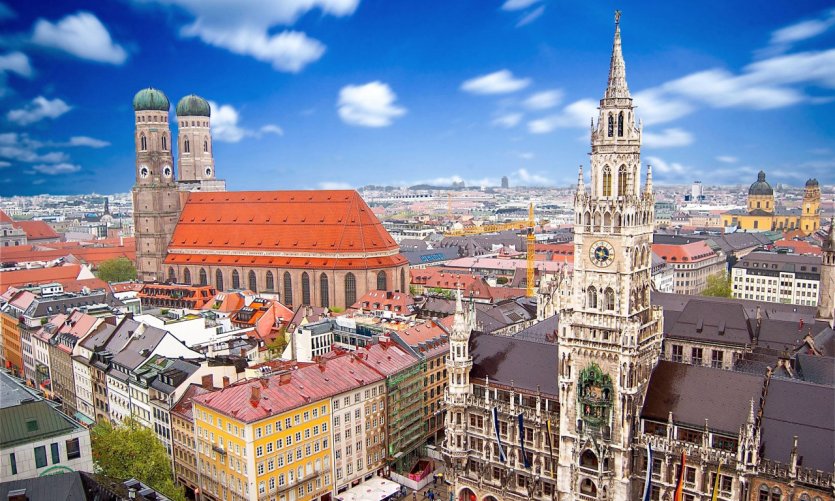 Vue sur la ville de Munich. Vue sur la ville de Munich.