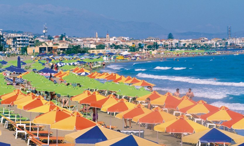 Plage de Rethymnon. Plage de Rethymnon.