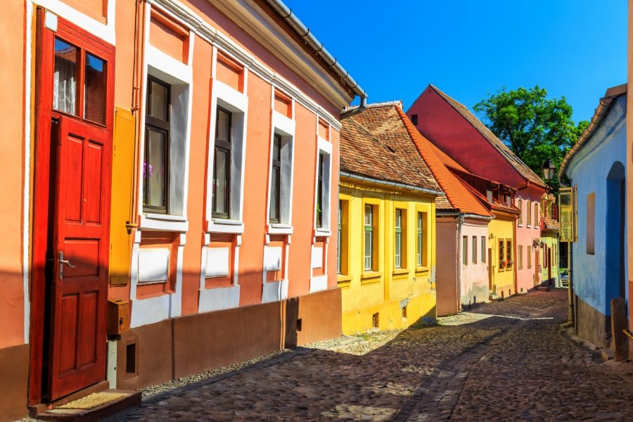 Dans les rues de Sighișoara. Gaspar Janos - Shutterstock.com