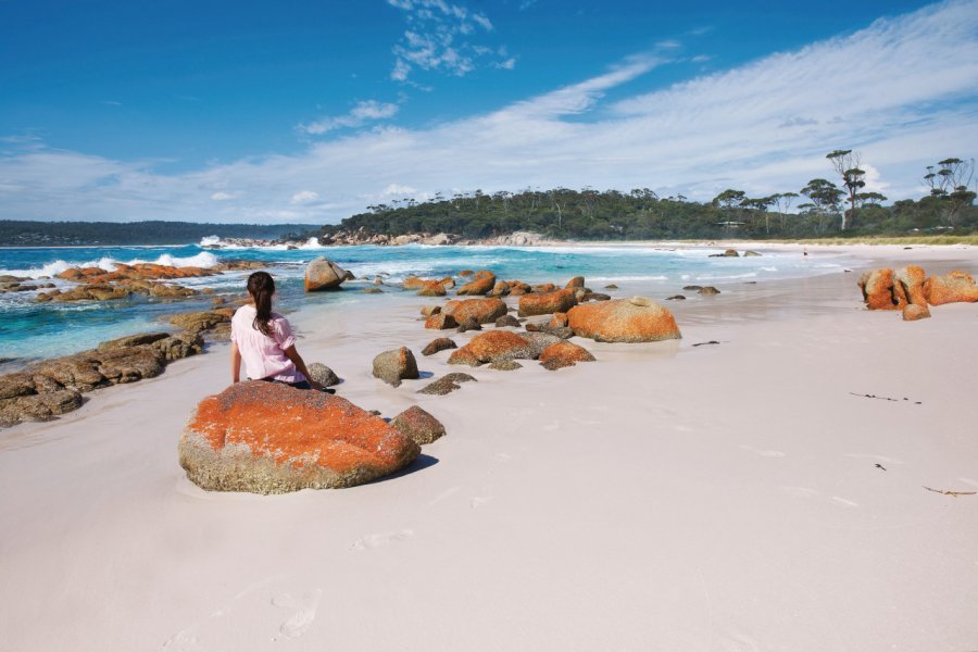 Seaton Cove, Bay of Fires Conservation Area. Tourism Tasmania & Stuart Crossett