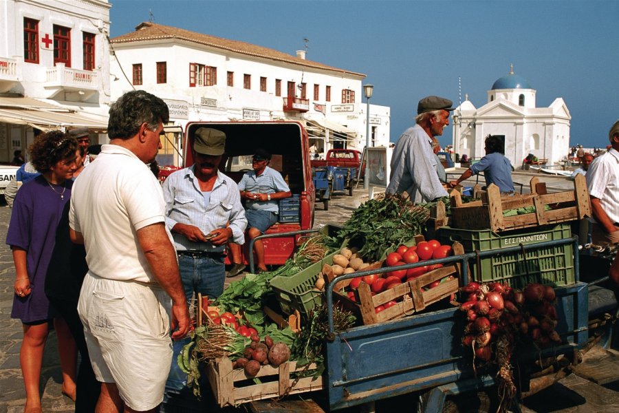 Marché sur l'île de Mykonos. Author's Image