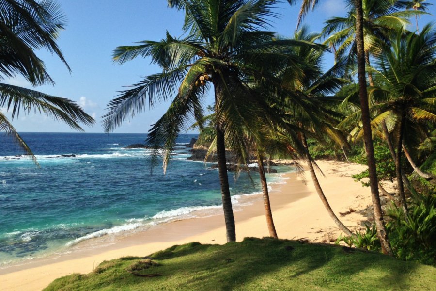 Une des nombreuses plages désertes à l'hôtel Pestana Equador. Camille ESMIEU