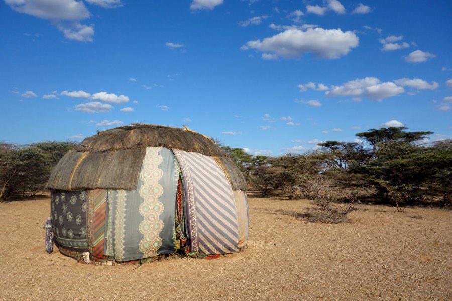 Habitat traditionnel Gabra. Sophie ROCHERIEUX