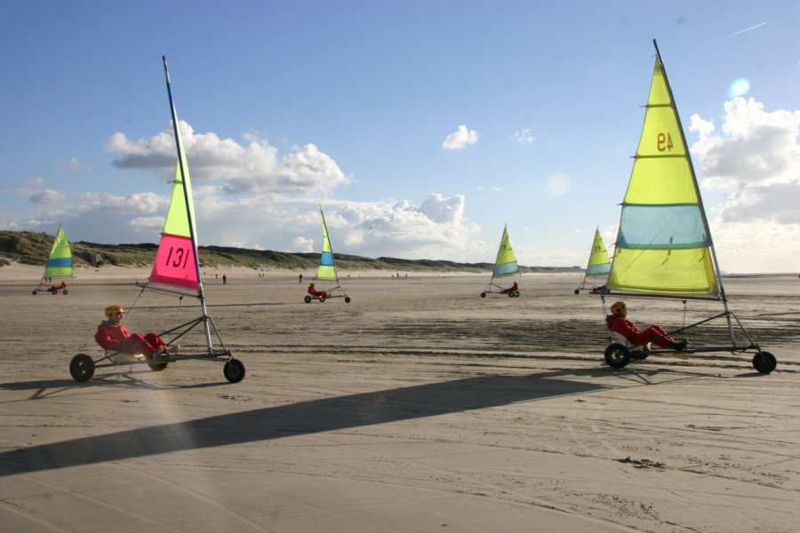 Chars à voile à Berck. Marc Marin  - stock.adobe.com