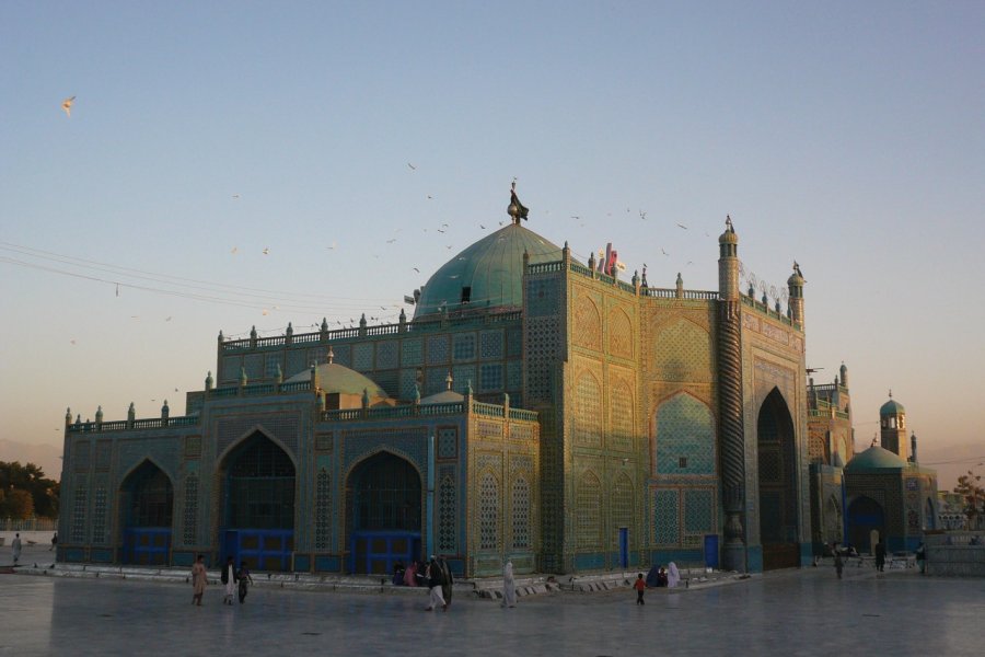 Mosquée de Mazar-e-Charif où se trouve le tombeau d'Hazrat Ali. Constance de Bonnaventure