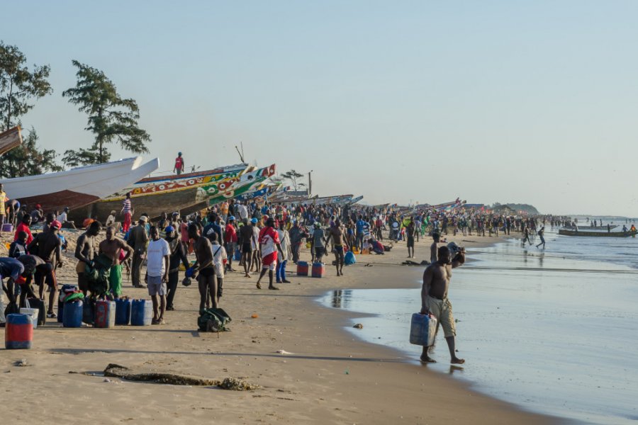 Retour de pêche sur la plage de Kafountine. Fabian Plock - Shutterstock.com