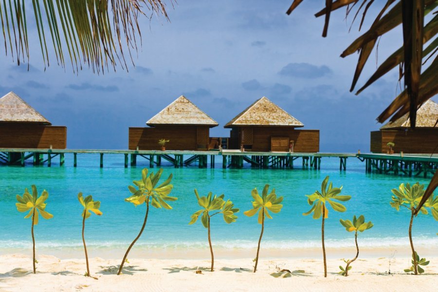 Bungalows sur l'île de Veligandu. iStockphoto.com/TPopova