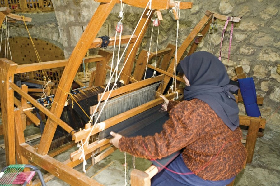 Tissage artisanal à Iraq al-Amir. Tom Pepeira - Iconotec